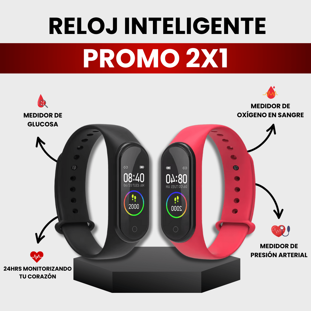 PAGUE 1 Y LLEVE 2 | Reloj Inteligente con Medidor de Salud Completo