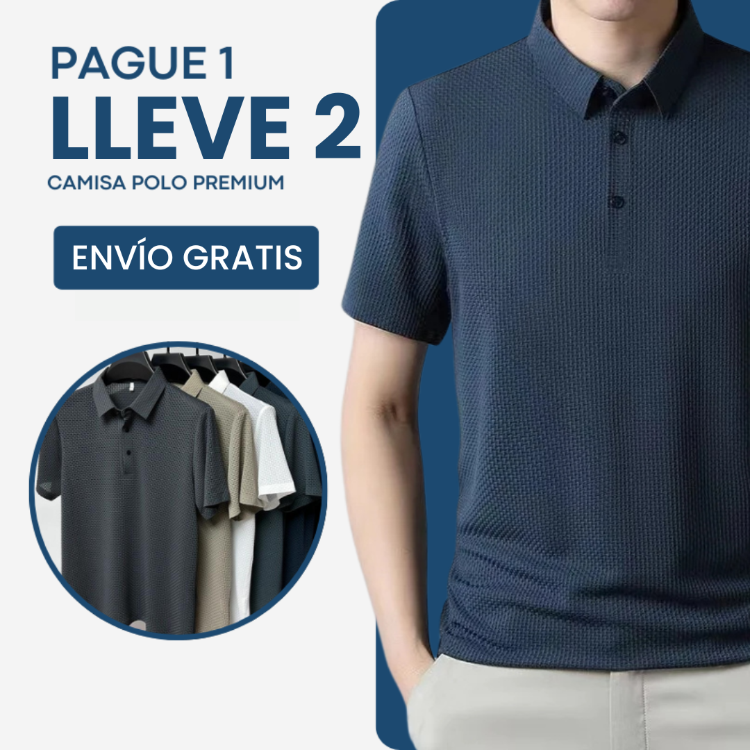 PAGUE 1 Y LLEVE 2 | Camisa Polo Luxury con tecnología antiarrugas