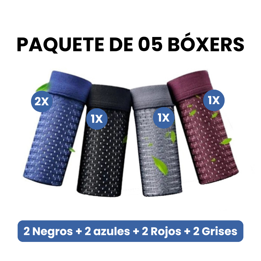 3X5 Bóxers Premium de Fibra de Bambú