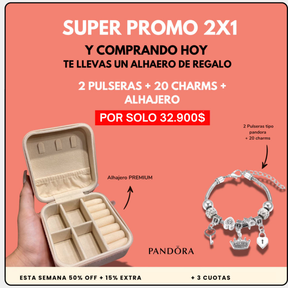 [ 2 x 1 ] Pulsera Importada + 20 Charms de REGALO | Liquidación 50% OFF HOY !